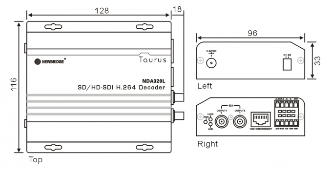 Hochauflösende Decodierung DCs 12V Überspannungsableiter HD SDI