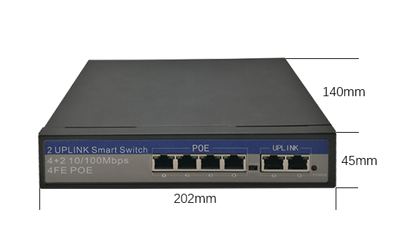 Energie der Schnittstellen-RJ45 über Hafen POE-Stromversorgung des Ethernet-Schalter-4 für Cctv-Sicherheitssystem