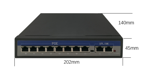 10/100mbps PoE natürliches Abkühlen des Ethernet-Schalter-8 des Hafen-48V für Hikvision IP-Kamera