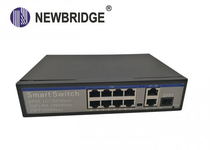 8 2 Standardnetz-Kabel des Gigabit-Hafen PoE-Ethernet-Schalter-Cat5/5e/6 mit 1 SFP-Hafen