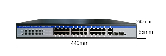 Ethernet-Schalter 10/100Mbps 450W PoE Hafen 4 Wechselstroms 110V-240V 24 für IP-Kamera