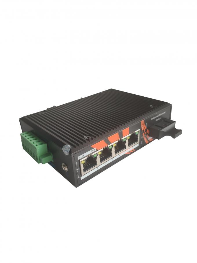 Antihafen-industrieller Ethernet-Schalter 10/100M des static-4 mit 1 Sc-Faser-Hafen 24V