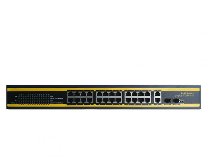 IP-Geräte 24 tragen Poe-Gigabit-Schalter 450W 10/100Mbps mit 2 GE 2 kombiniertes SFP